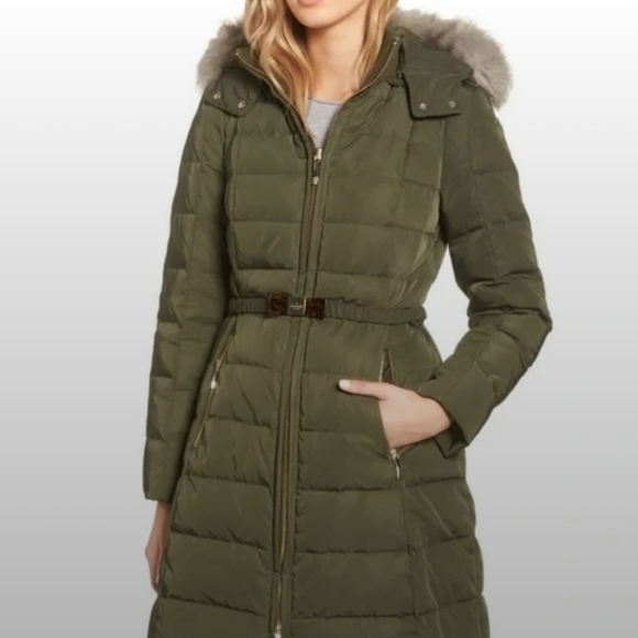 KATE SPADE GREEN A-LINE PUFFER JACKET COAT SIZE SMALL EXCELLENT CONDITION - Picture 3 of 5